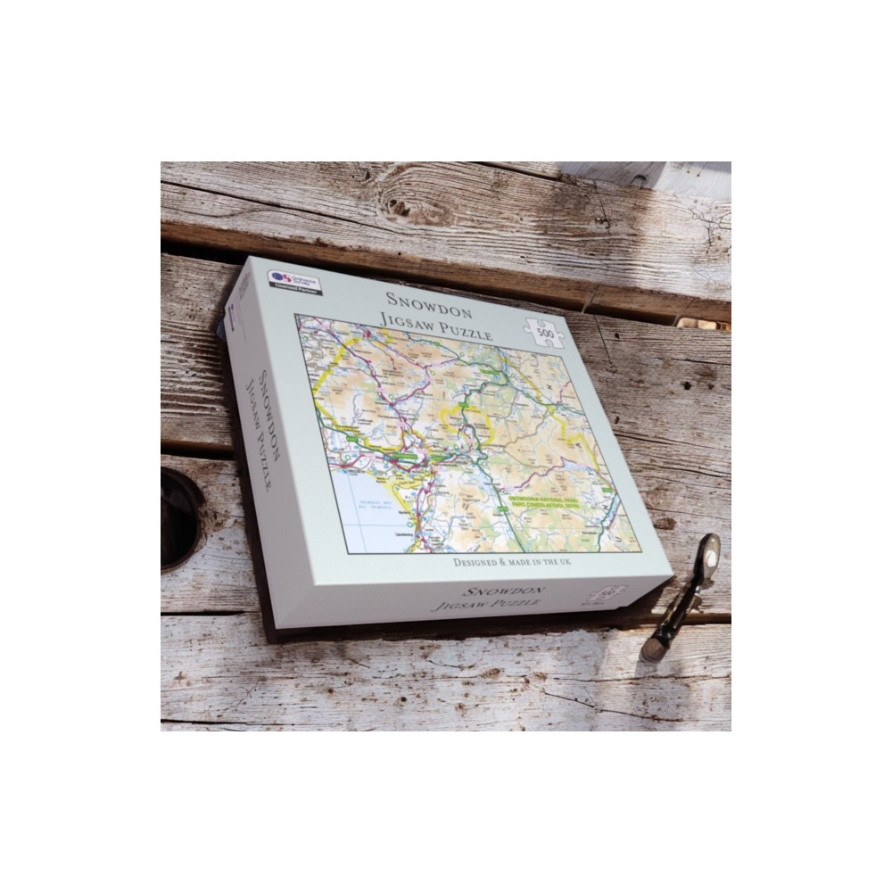 Produktbild för OS Map 500 Piece Premium Jigsaw Puzzle - Snowdonia National Park