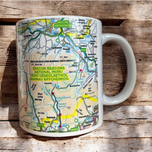 The Sugar Shed OS Map Ceramic Mug - Brecon Beacons National Park