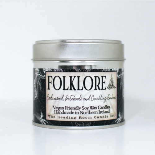 THE CANDLE ROOMS Folklore- Scented Soy Candle- Cedarwood, Patchouli and Crackling Embers