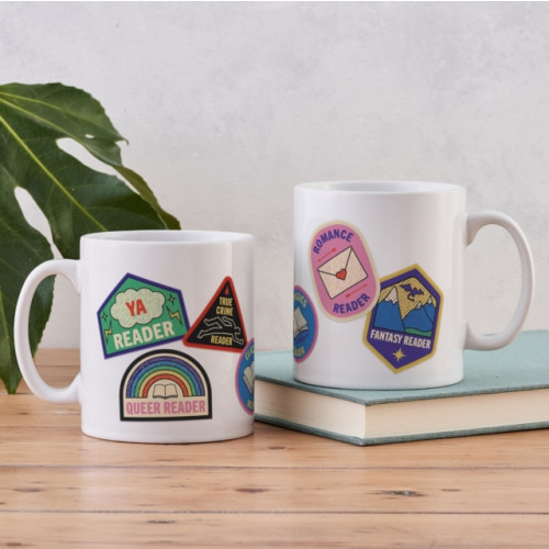 BOOKISHLY Patches Sticker Mug