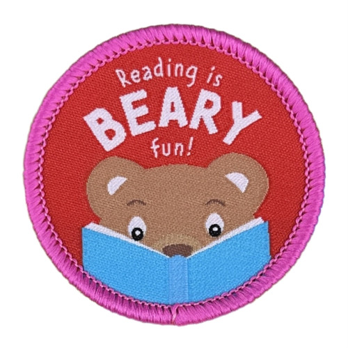 Pawprint Family Reading is Beary Fun Sew On Patch