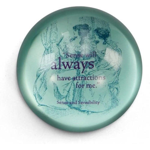 Half Moon Bay Paperweight Boxed (70mm) - Pulteney Press (Jane Austen)