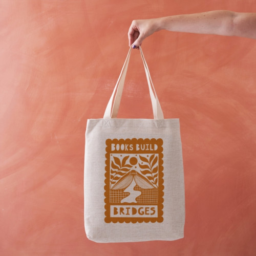 BOOKISHLY Books Build Bridges - Literary Tote Bag