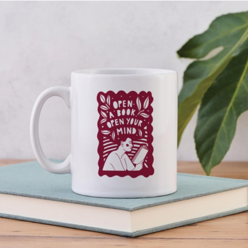 BOOKISHLY Open a Book, Open your Mind - Literary Mug