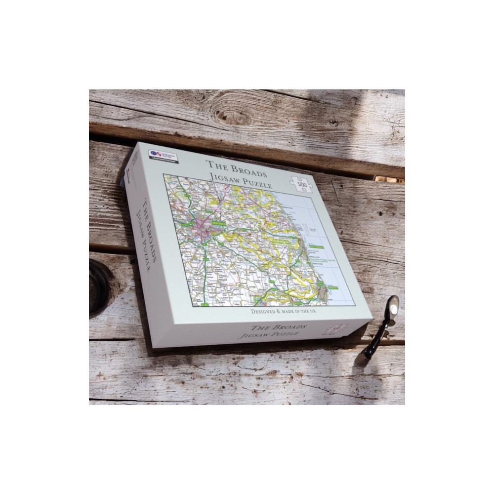 Produktbild för OS Map 500 Piece Premium Jigsaw Puzzle - The Broads
