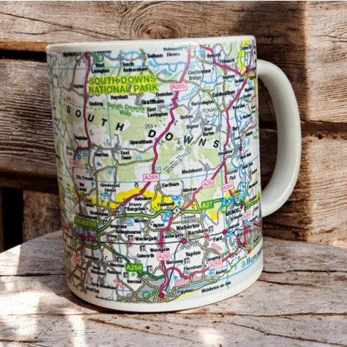 The Sugar Shed OS Map Ceramic Mug - South Downs National Park