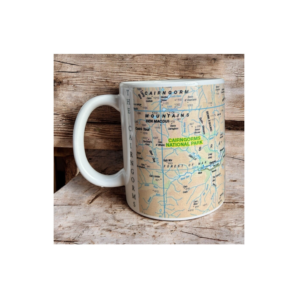 Produktbild för OS Map Ceramic Mug - Cairngorms National Park