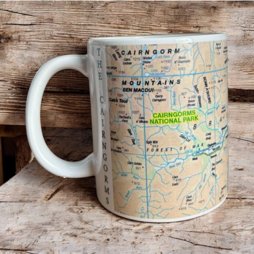 The Sugar Shed OS Map Ceramic Mug - Cairngorms National Park