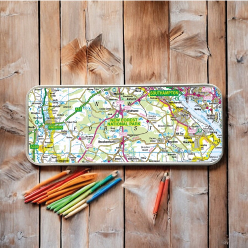 The Sugar Shed OS Map Metal Pencil Tin - New Forest National Park