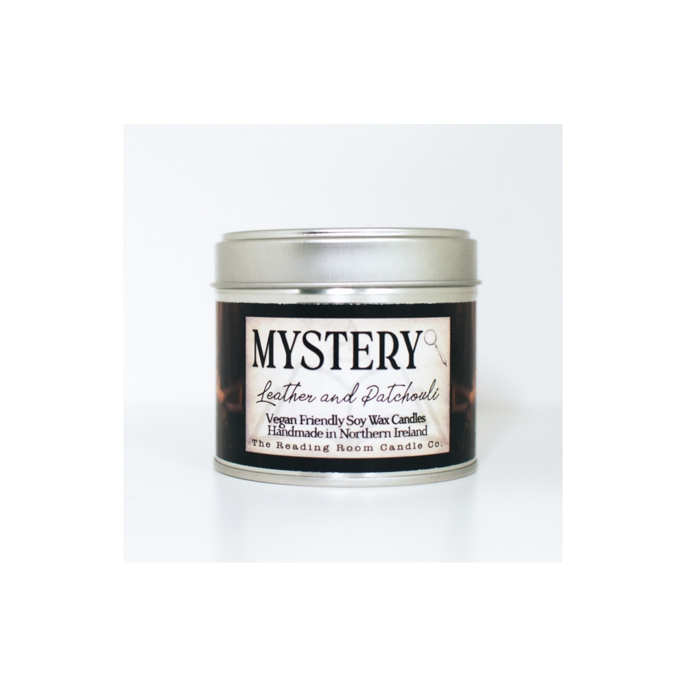 Produktbild för Mystery- Scented Soy Candle- Leather and Patchouli