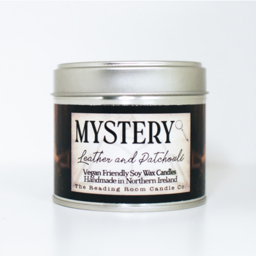 THE CANDLE ROOMS Mystery- Scented Soy Candle- Leather and Patchouli