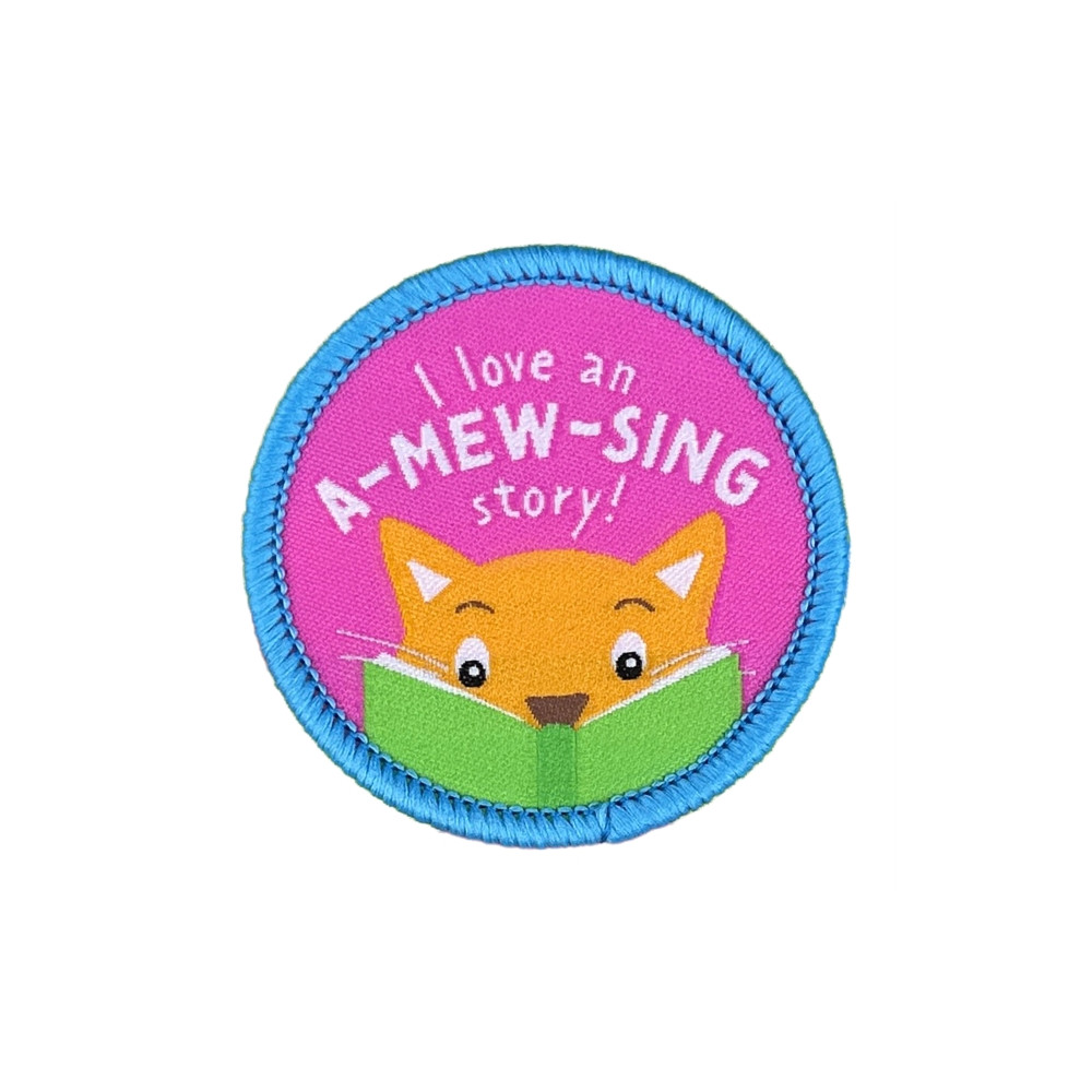 Produktbild för I Love an A-mew-sing Story Sew On Patch