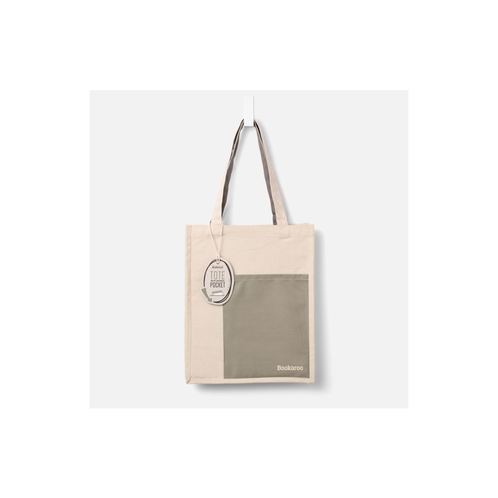 Produktbild för Bookaroo Tote Bag - Fern & Cream
