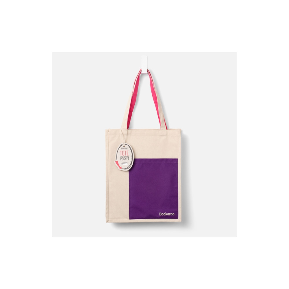 Produktbild för Bookaroo Tote Bag - Purple & Pink