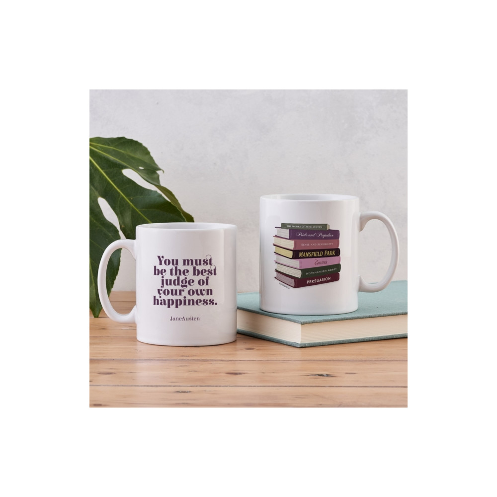 Produktbild för Jane Austen Bookstack With Quote Mug