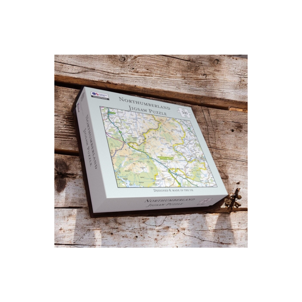 Produktbild för OS Map 500 Piece Premium Jigsaw Puzzle - Northumberland National Park