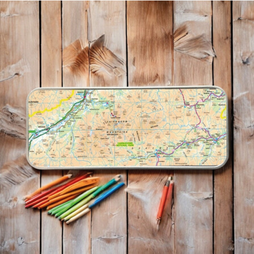 The Sugar Shed OS Map Metal Pencil Tin - Cairngorms National Park