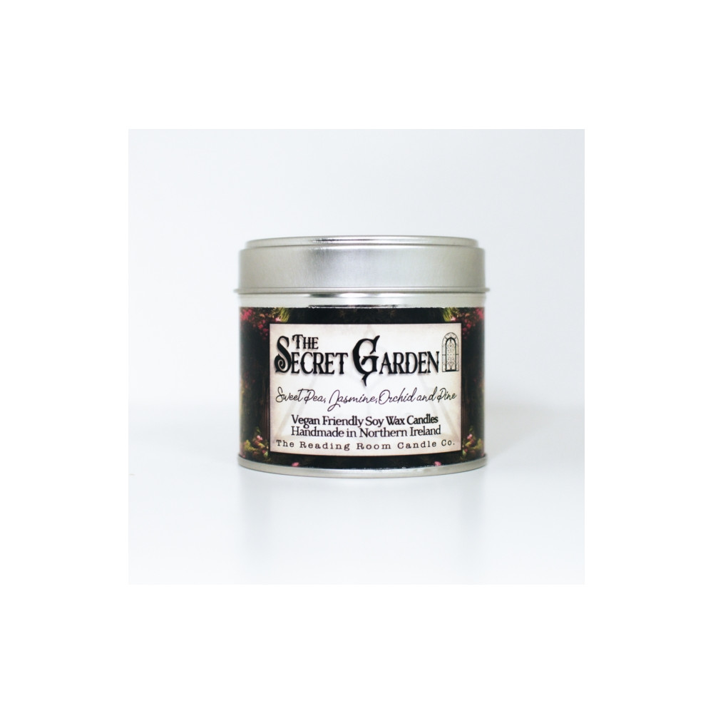 Produktbild för Secret Garden- Scented Soy Candle- Sweetpea, Jasmine, Orchid and Pine