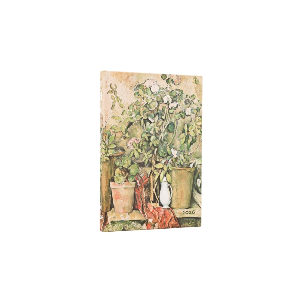 Produktbild för 2026 Cezanne's Terracotta Pots and Flowers Mini 12-month Verso Hardcover Flexi Dayplanner 2026 (Elastic Band Closure) (inbunden, eng)