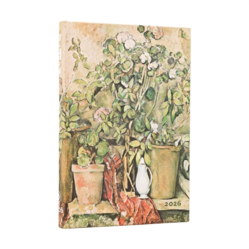 paperblanks 2026 Cezanne's Terracotta Pots and Flowers Mini 12-month Verso Hardcover Flexi Dayplanner 2026 (Elastic Band Closure) (inbunden, eng)