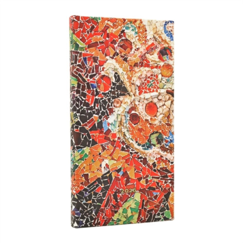 paperblanks 2026 Gaudi's Sun (Gaudi’s Mosaics) Slim 12-month Horizontal Hardcover Flexi Dayplanner 2026 (Elastic Band Closure) (inbunden, eng)