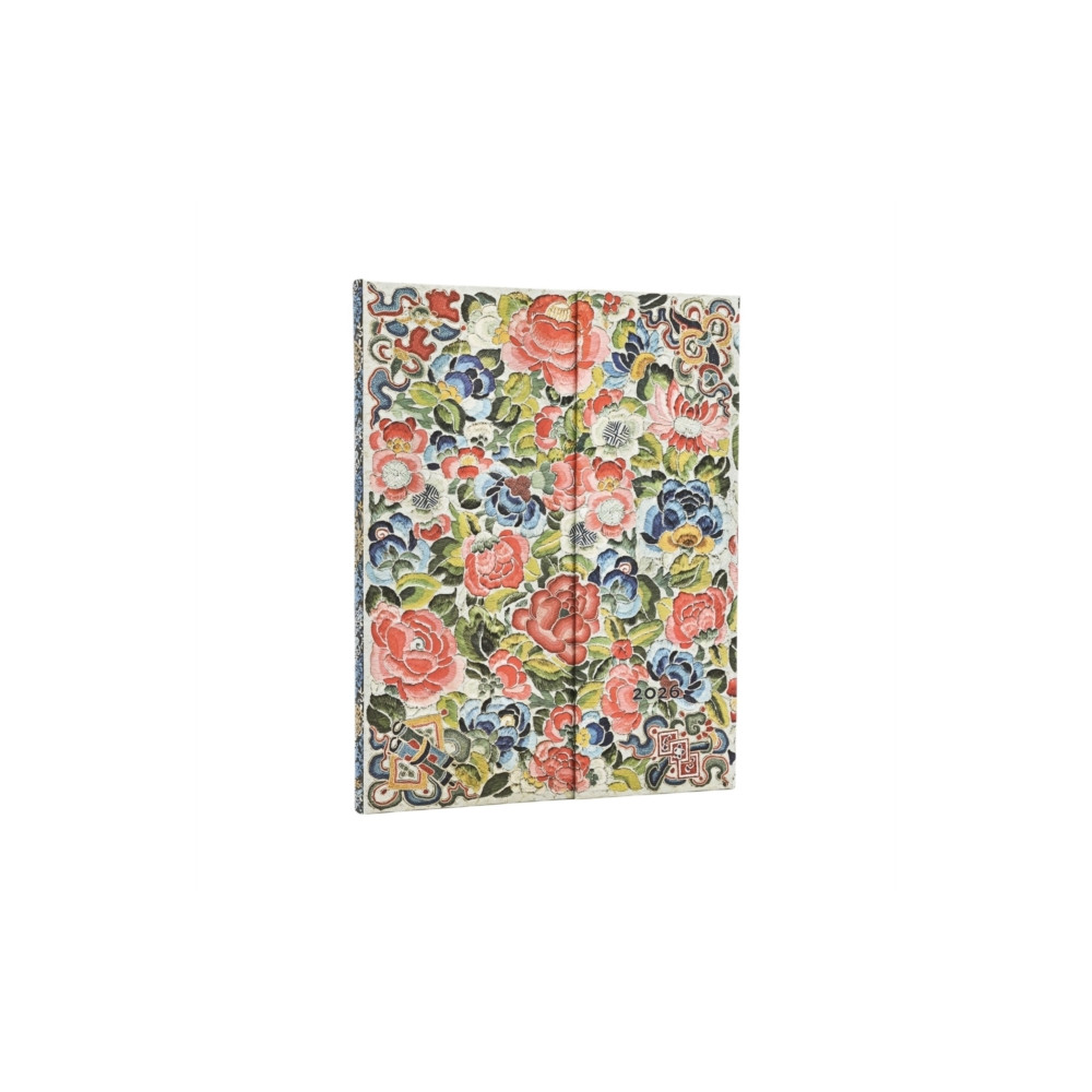 Produktbild för 2026 Pear Garden (Peking Opera Embroidery) Ultra 12-month Horizontal Hardcover Flexi Dayplanner 2026 (Wrap Closure) (inbunden, eng)