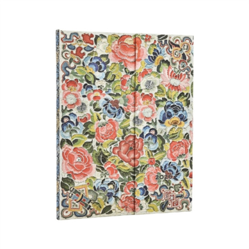 paperblanks 2026 Pear Garden (Peking Opera Embroidery) Ultra 12-month Horizontal Hardcover Flexi Dayplanner 2026 (Wrap Closure) (inbunden, eng)