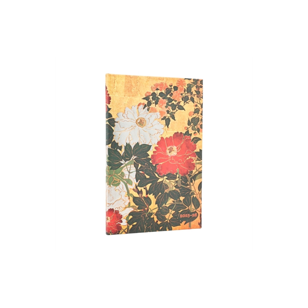 Produktbild för 2026 Natsu (Rinpa Florals) Maxi 18-month Vertical Hardcover Flexi Dayplanner 2025-2026 (Elastic Band Closure) (inbunden, eng)