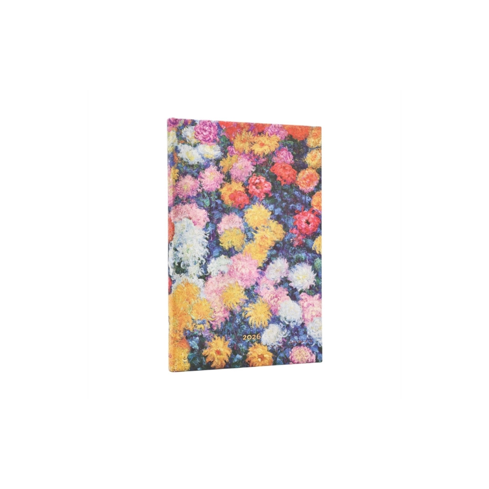 Produktbild för 2026 Monet's Chrysanthemums Maxi 12-month Vertical Hardcover Flexi Dayplanner 2026 (Elastic Band Closure) (inbunden, eng)