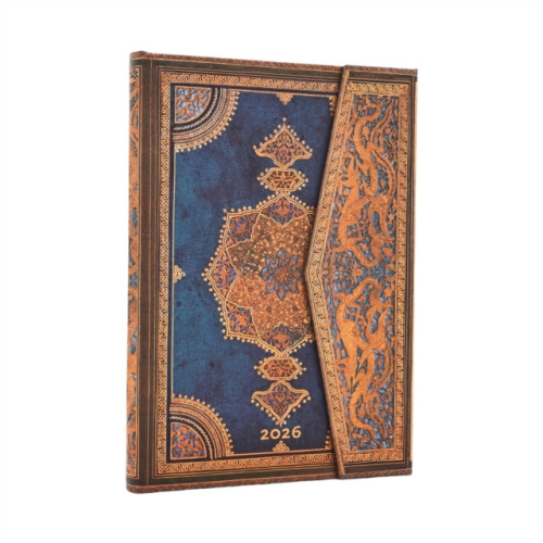 paperblanks 2026 Safavid Indigo (Safavid Binding Art) Midi 12-month Verso Hardcover Flexi Dayplanner 2026 (Wrap Closure) (inbunden, eng)