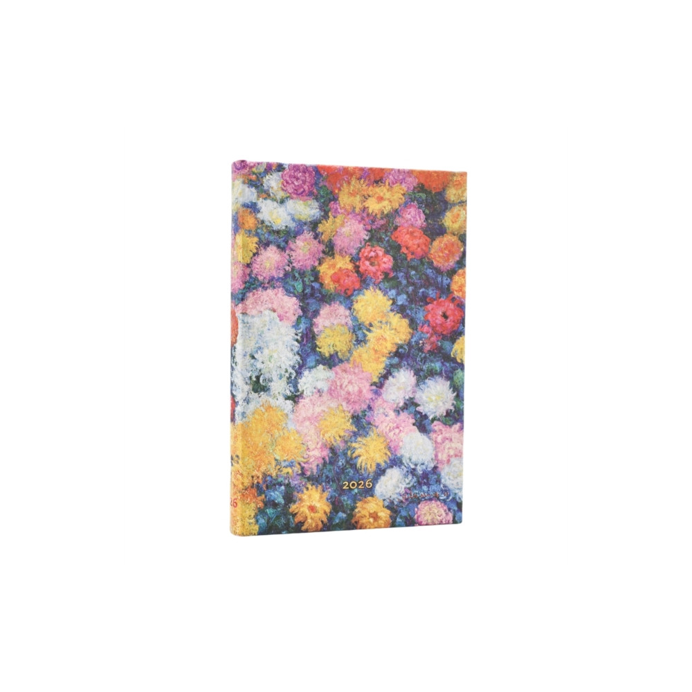 Produktbild för 2026 Monet's Chrysanthemums Mini 12-month Verso Hardcover Flexi Dayplanner 2026 (Elastic Band Closure) (inbunden, eng)