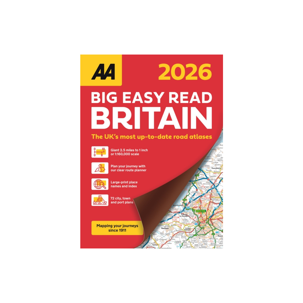 Produktbild för AA Big Easy Read Atlas Britain 2026 (häftad, eng)
