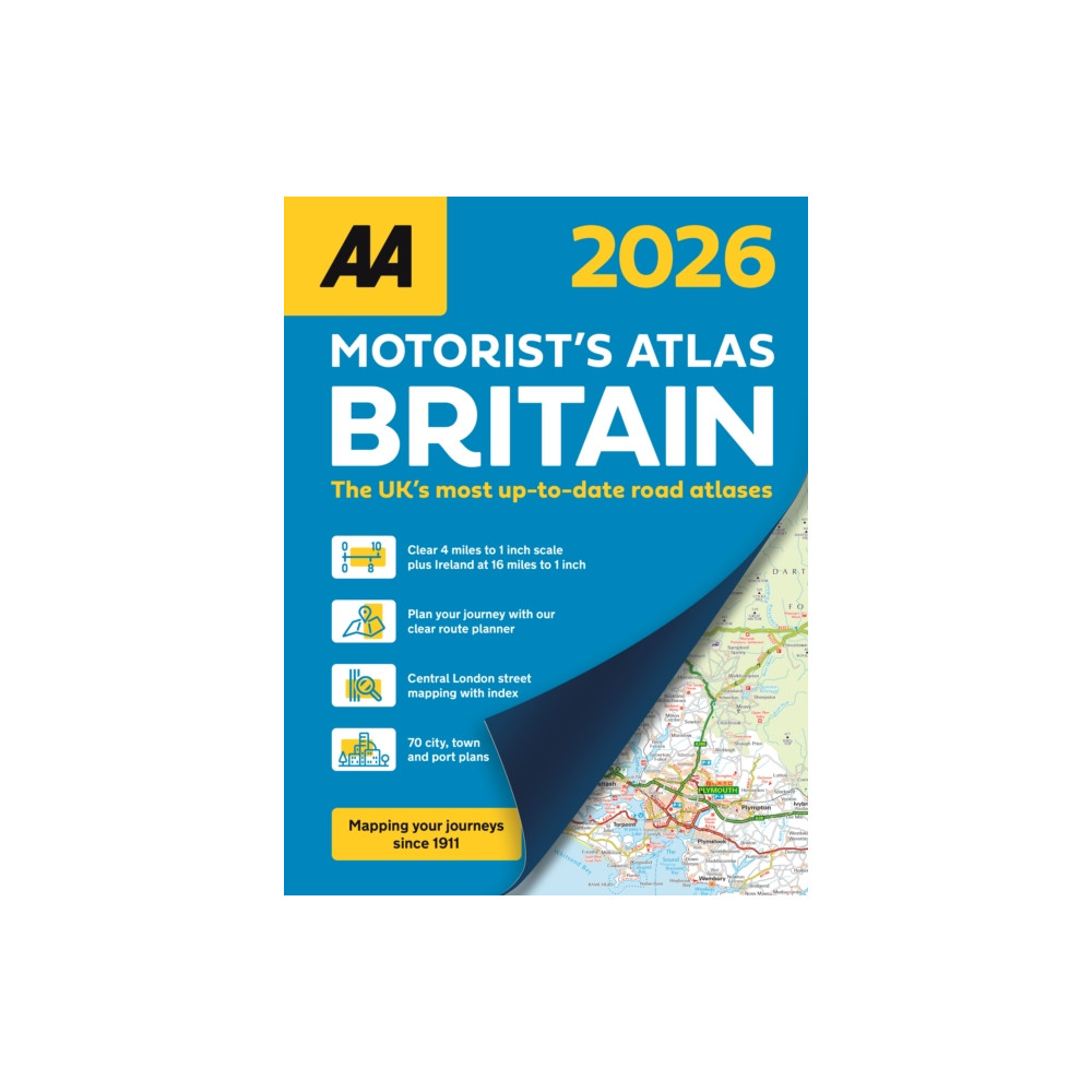 Produktbild för AA Motorist's Atlas 2026 (bok, spiral, eng)