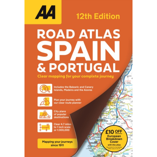 AA Publishing AA Road Atlas Spain & Portugal (häftad, eng)