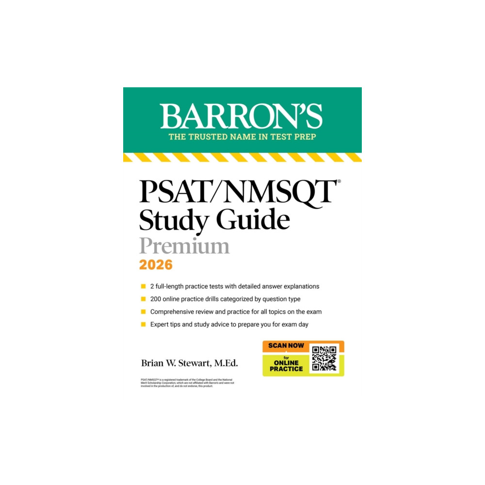 Produktbild för PSAT/NMSQT Study Guide Premium, 2026: 2 Practice Tests + Comprehensive Review+ 200 Online Drills (häftad, eng)