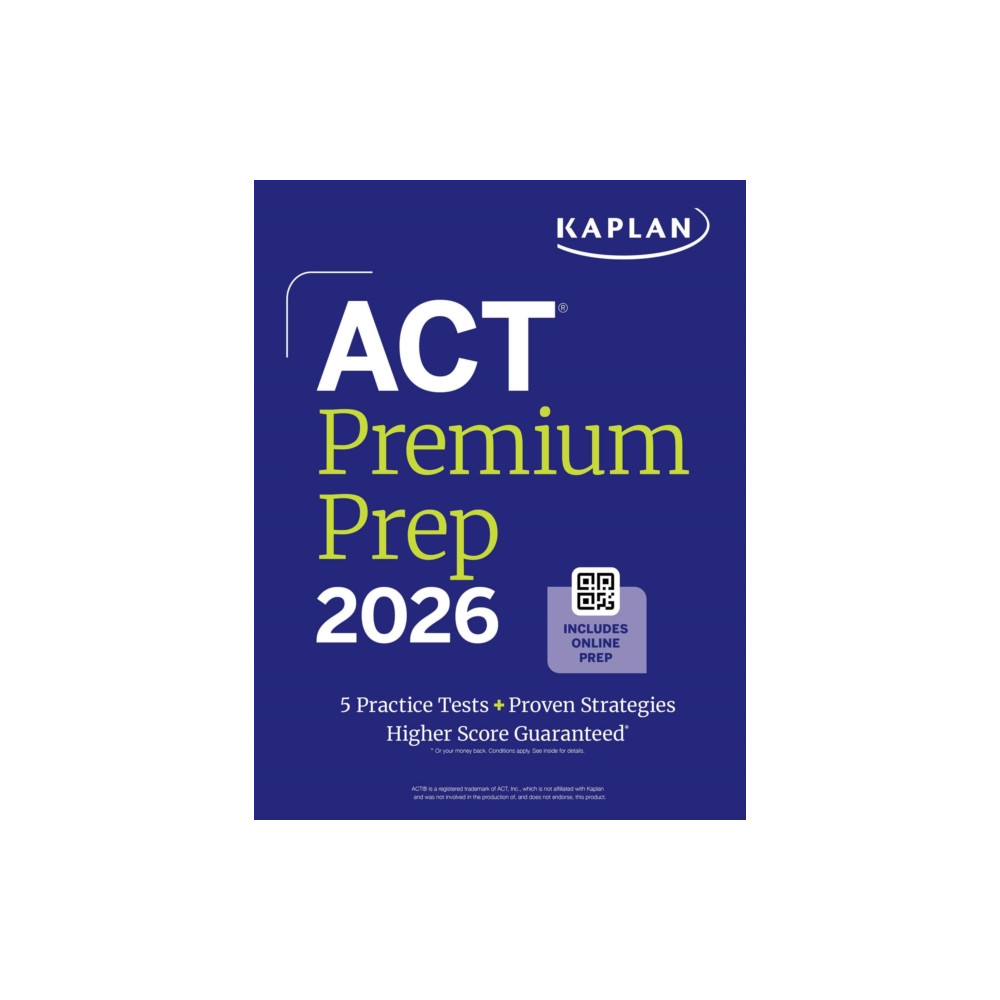 Produktbild för Act Premium Prep 2026: Includes 5 Full Length Practice Tests, 100s of Practice Questions + 1 Year Access to Online Quizzes and Video Instruction (häftad, eng)