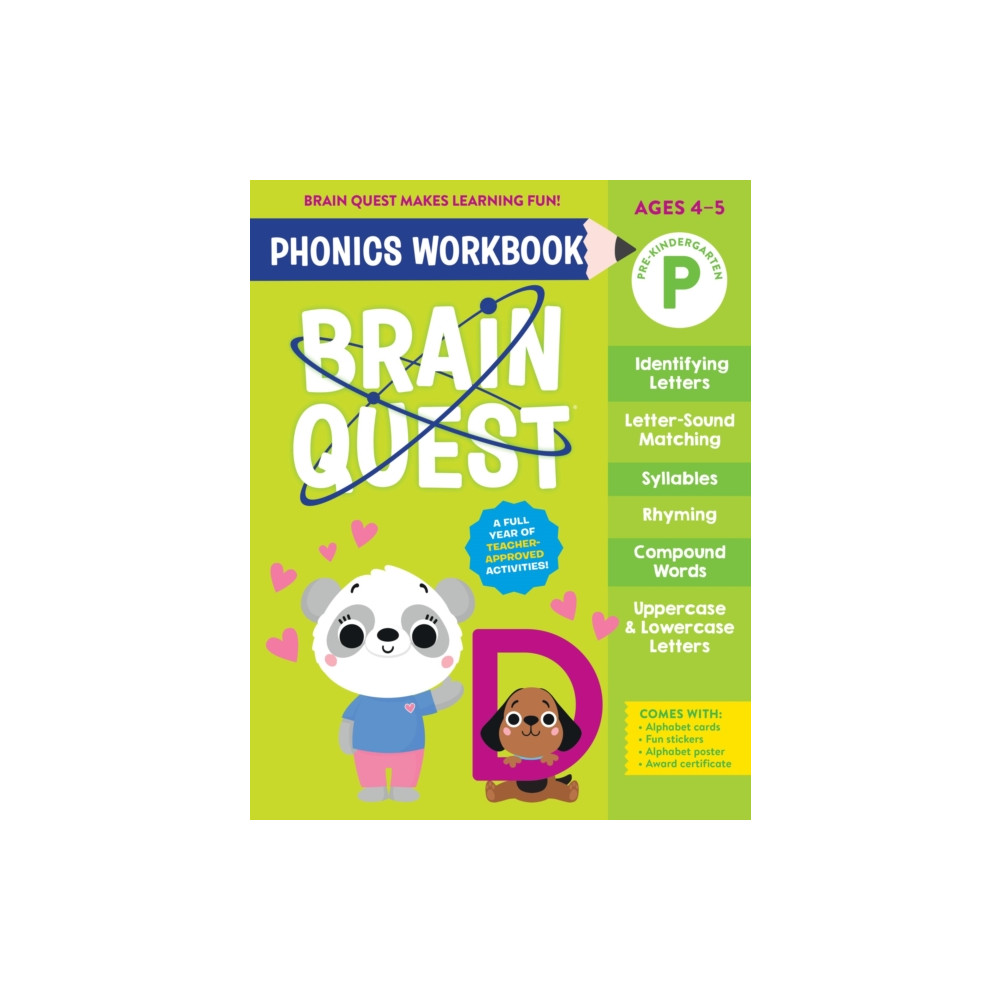 Produktbild för Brain Quest Phonics Workbook: Pre-Kindergarten (häftad, eng)