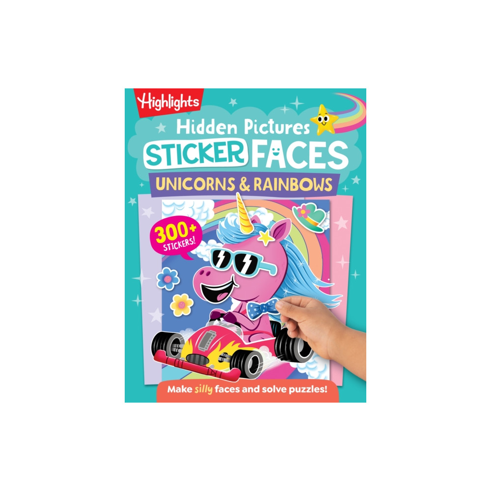 Produktbild för Hidden Pictures Sticker Faces: Unicorns & Rainbows (häftad, eng)