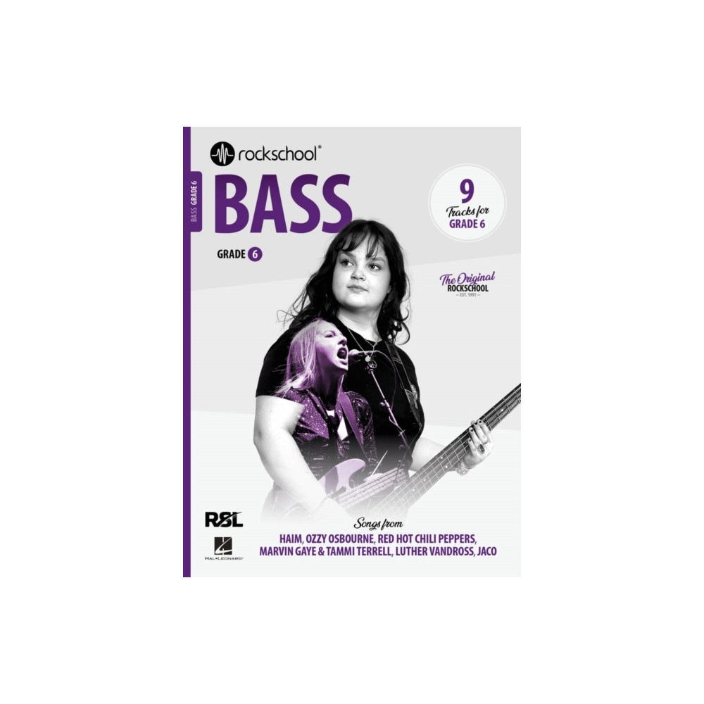 Produktbild för Rockschool Bass Grade 6 2024 (häftad, eng)
