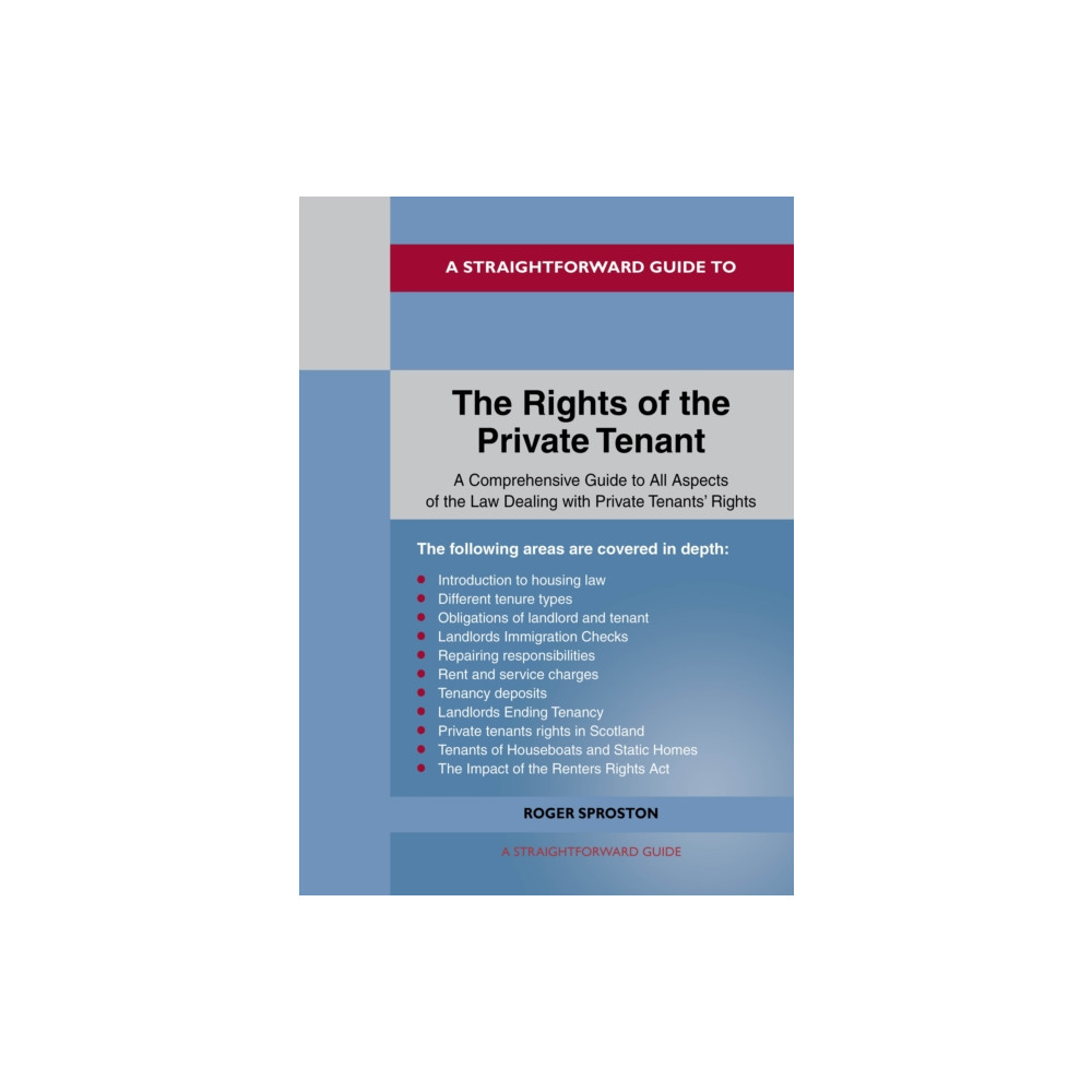 Produktbild för A Straightforward Guide to the Rights of the Private Tenants (häftad, eng)