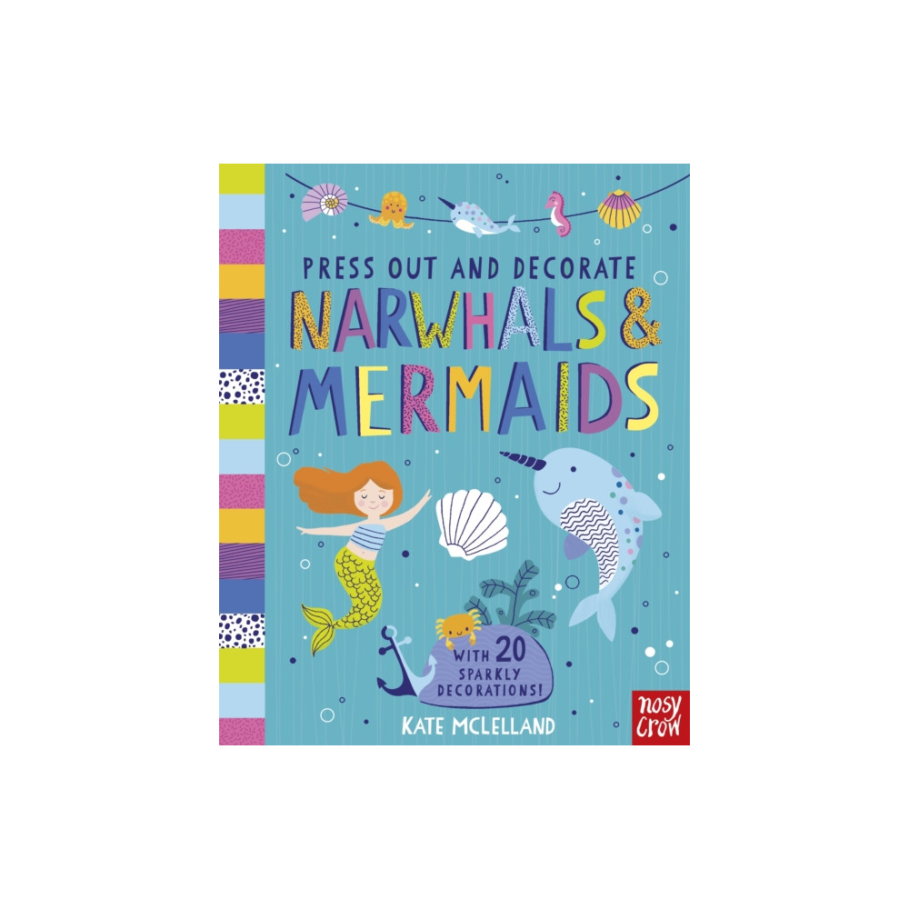 Produktbild för Press Out and Decorate: Narwhals and Mermaids (bok, board book, eng)