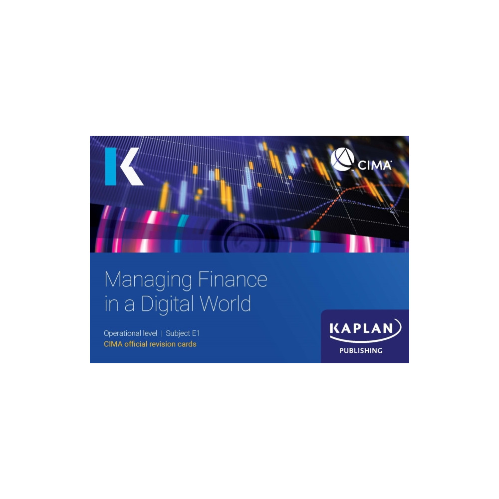 Produktbild för E1 MANAGING FINANCE IN A DIGITAL WORLD - REVISION CARDS (häftad, eng)