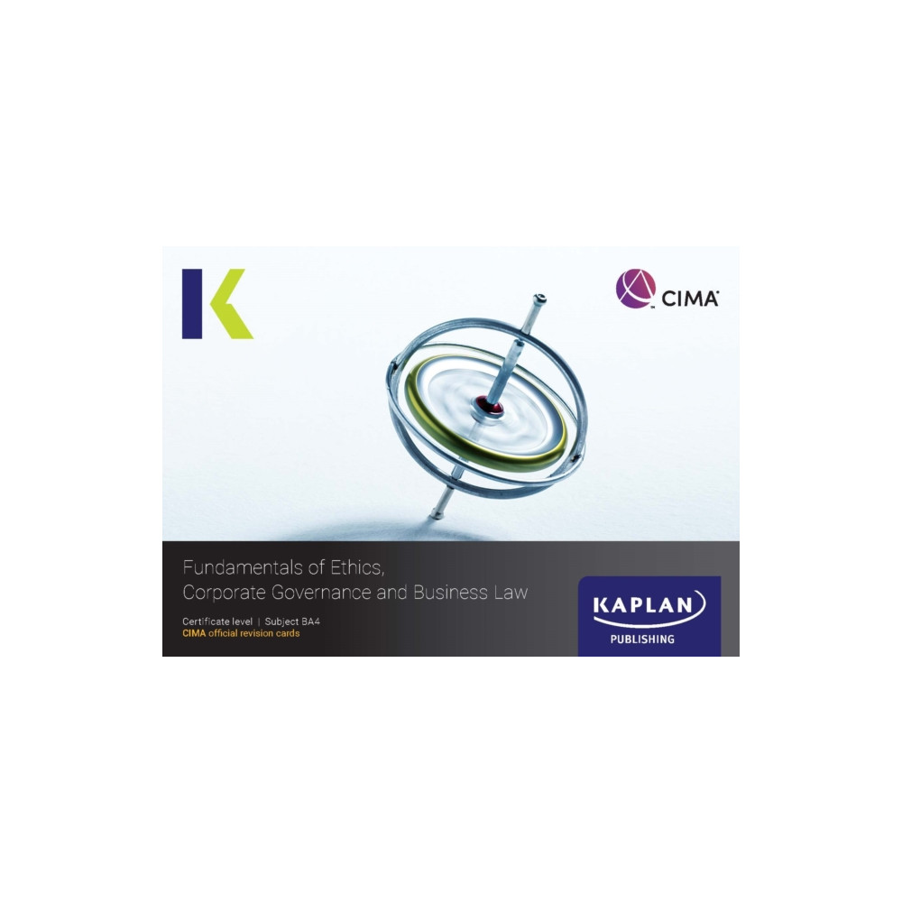 Produktbild för BA4 FUNDAMENTALS OF ETHICS, CORPORATE GOVERNANCE AND BUSINESS LAW - REVISION CARDS (häftad, eng)