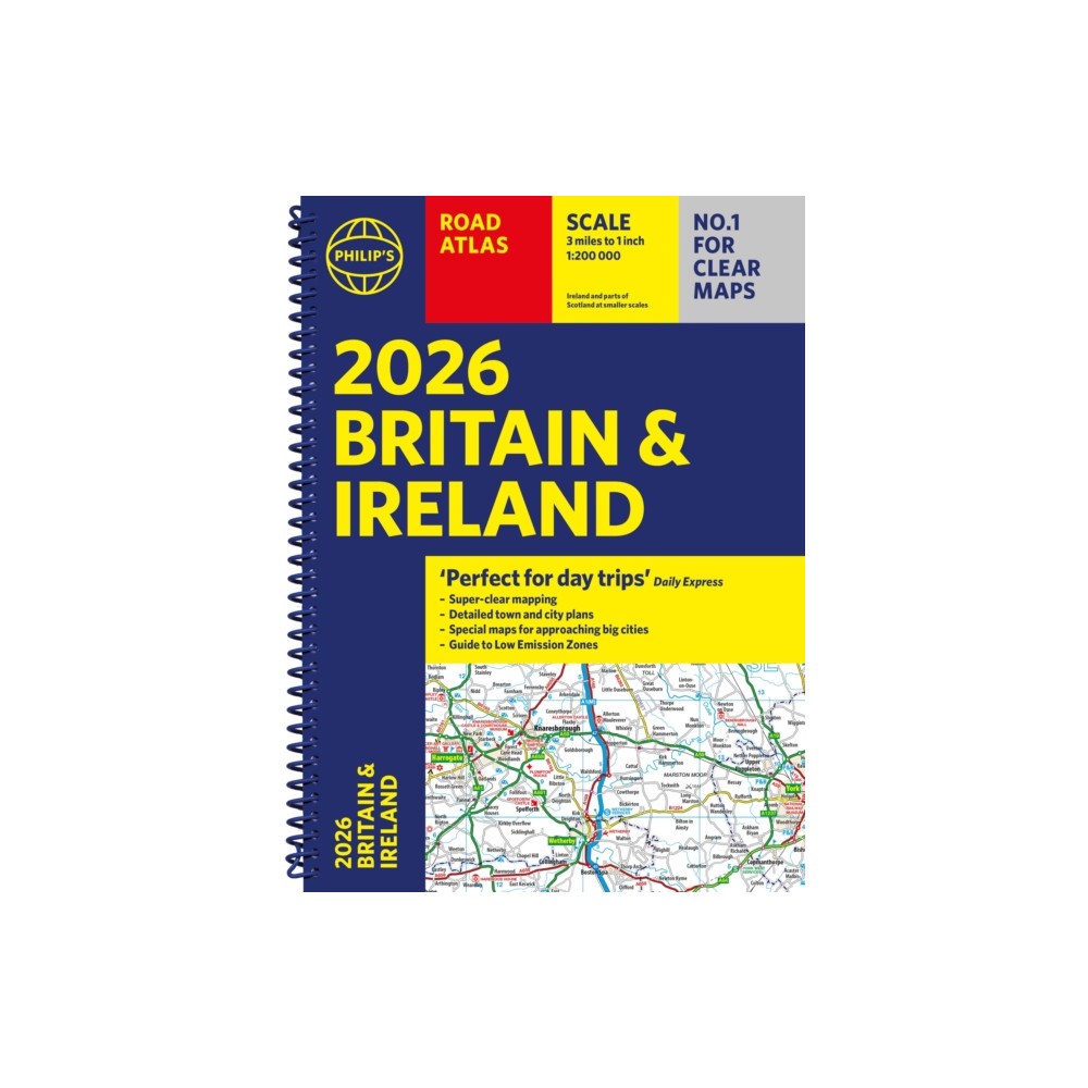 Produktbild för 2026 Philip’s Road Atlas Britain & Ireland (bok, spiral, eng)