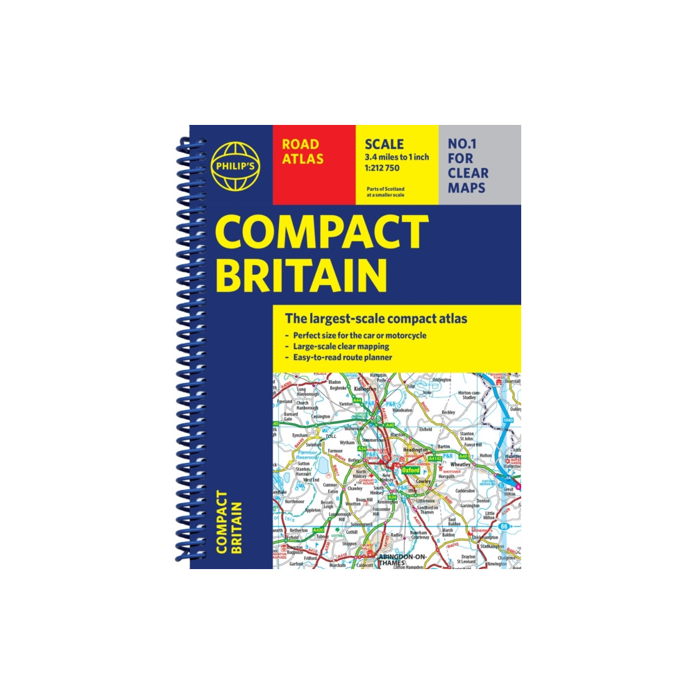 Produktbild för Philip's Compact Britain Road Atlas (bok, spiral, eng)