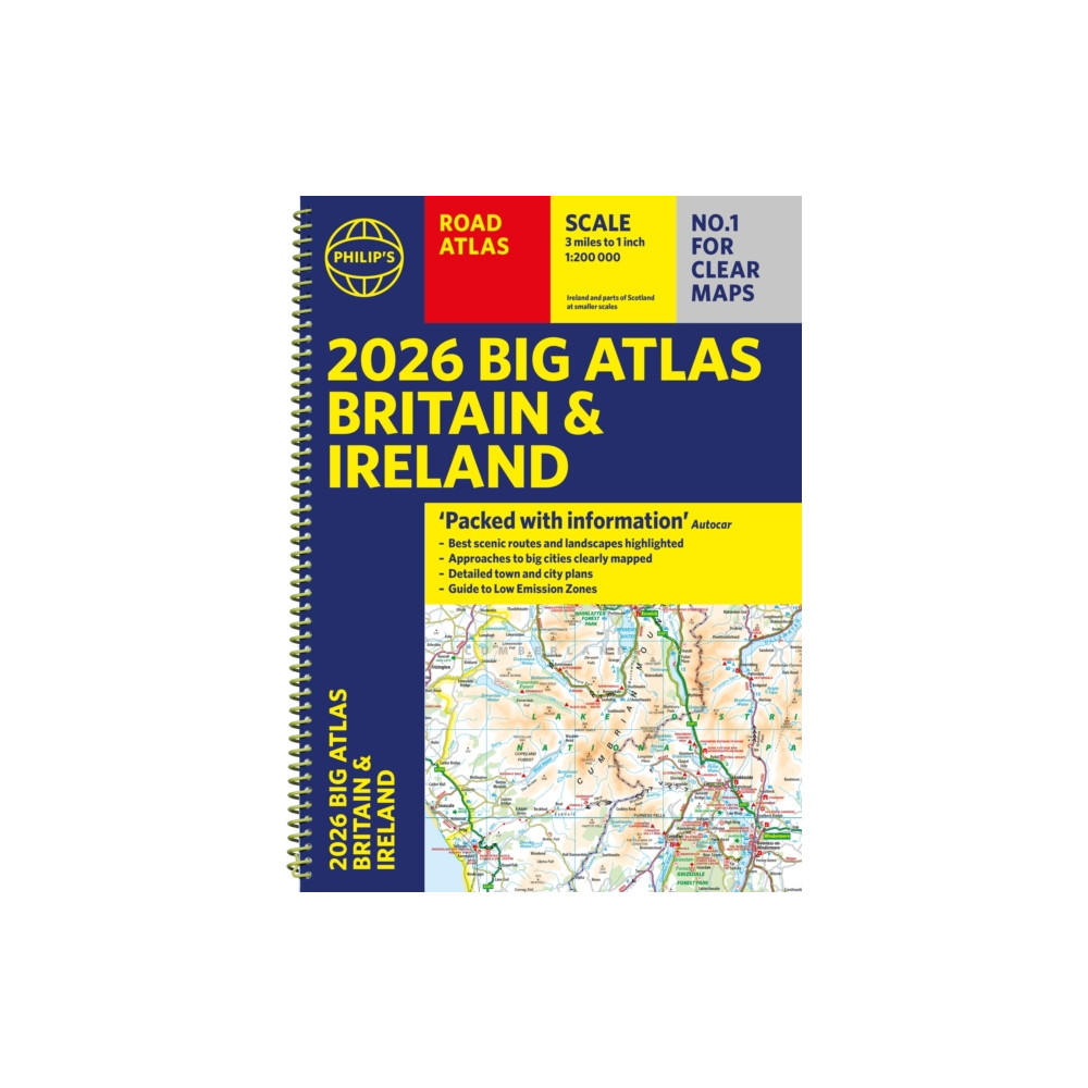 Produktbild för 2026 Philip's Big Road Atlas of Britain & Ireland (bok, spiral, eng)