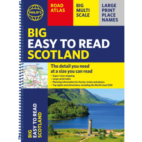 Octopus publishing group Philip's Big Easy to Read Scotland Road Atlas (Spiral A3) (bok, spiral, eng)