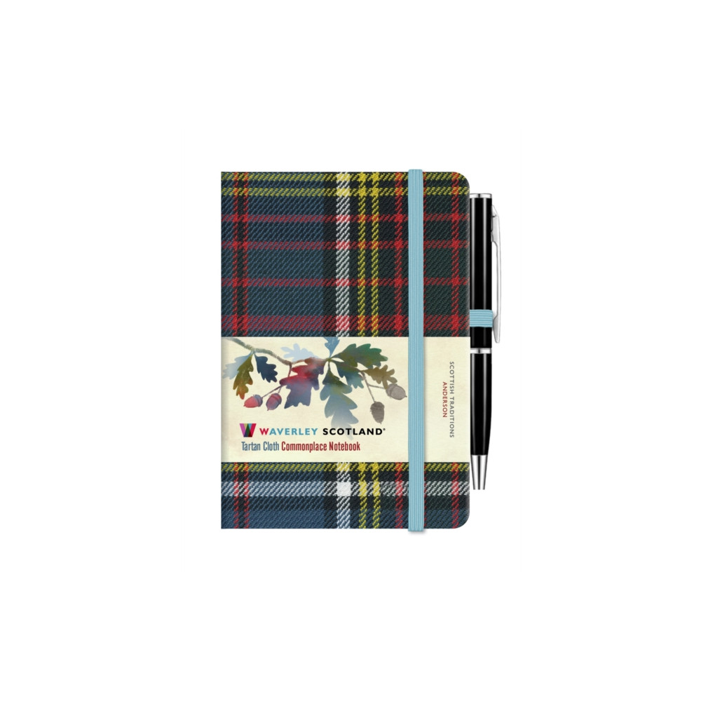 Produktbild för Waverley Anderson Tartan cloth mini notebook with pen (inbunden, eng)