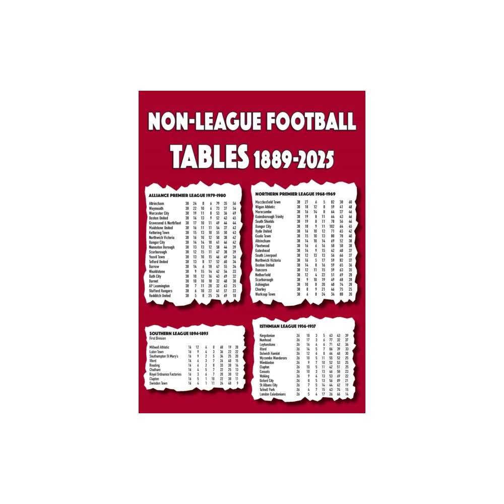Produktbild för Non-League Football Tables 1889-2025 (häftad, eng)