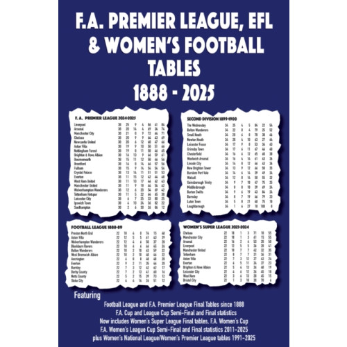 Soccer Books Ltd FA Premier League, EFL & Women's Football Tables 1888-2025 (häftad, eng)
